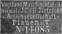 Name plate on the schiffli machine
