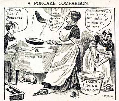 A Poncake Comparison (Cotton Factory Times, 20 February 1914)