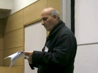Photograph of Dr Saviour Catania making presentation