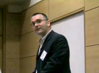Photograph of Glenn Ward making presentation